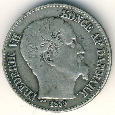 Danish West Indies, 10 cents, 1859–1862