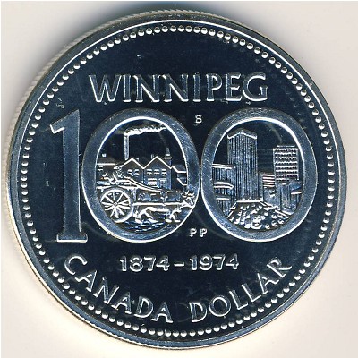 Canada, 1 dollar, 1974