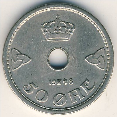 Норвегия, 50 эре (1926–1949 г.)