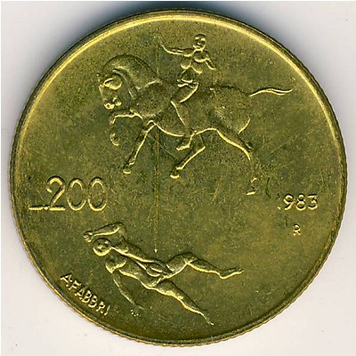San Marino, 200 lire, 1983