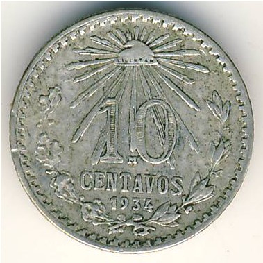 Мексика, 10 сентаво (1925–1935 г.)