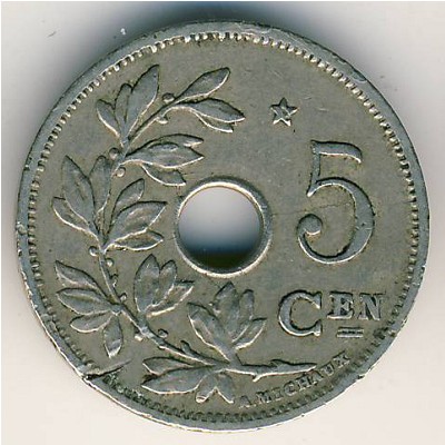 Belgium, 5 centimes, 1930–1931