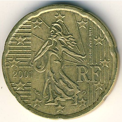 France, 20 euro cent, 1999–2006