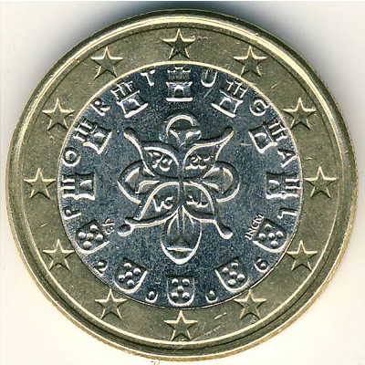 Португалия, 1 евро (2002–2007 г.)