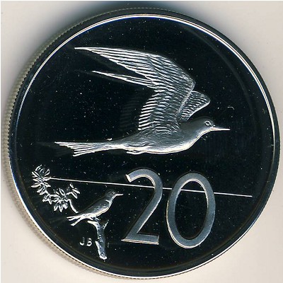 Cook Islands, 20 cents, 1972–1983