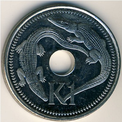 Papua New Guinea, 1 kina, 2002–2004