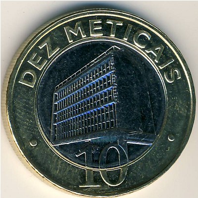 Mozambique, 10 meticals, 2006–2012