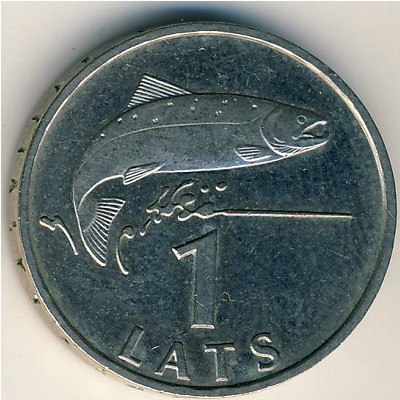 Latvia, 1 lats, 1992–2008