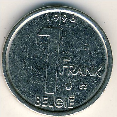 Belgium, 1 franc, 1994–2001