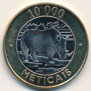Mozambique, 10000 meticals, 2003