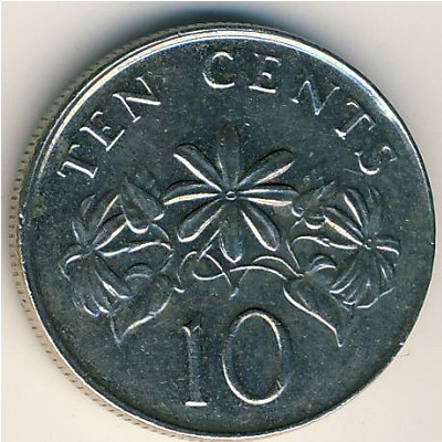 Сингапур, 10 центов (1992–2013 г.)