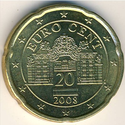 Австрия, 20 евроцентов (2008–2020 г.)