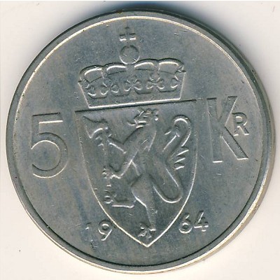 Norway, 5 kroner, 1963–1973