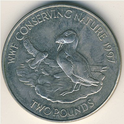 Alderney, 2 pounds, 1997