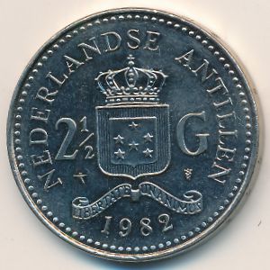 Antilles, 2 1/2 gulden, 1980–1985