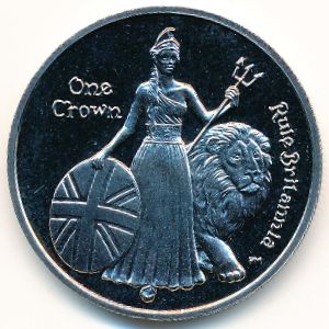 Ascension Island, 1 crown, 2015
