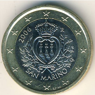 Сан-Марино, 1 евро (2002–2007 г.)
