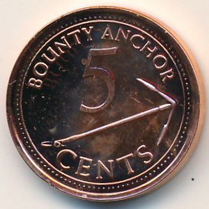Pitcairn Islands, 5 cents, 2009–2010