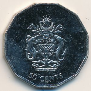 Solomon Islands, 50 cents, 2008–2010