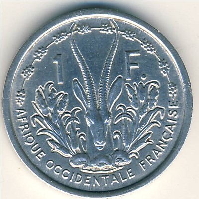 French West Africa, 1 franc, 1948–1955