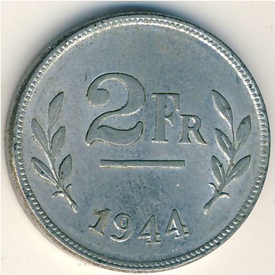 Бельгия, 2 франка (1944 г.)