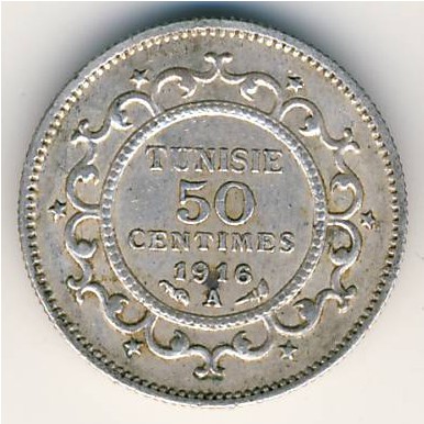 Тунис, 50 сентим (1907–1921 г.)