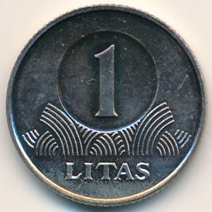 Lithuania, 1 litas, 1998–2013
