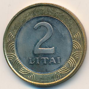 Lithuania, 2 litu, 1998–2013