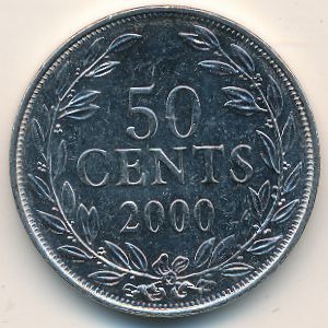 Liberia, 50 cents, 2000