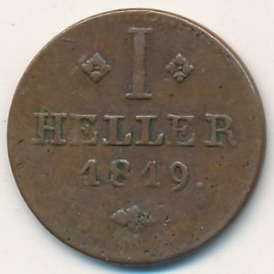 Гессен-Кассель, 1 геллер (1817–1820 г.)