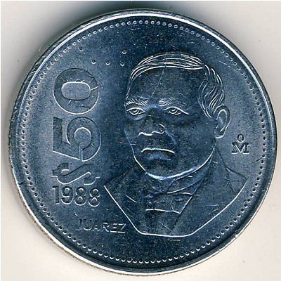 Мексика, 50 песо (1988–1992 г.)
