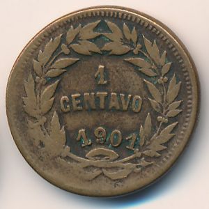 Honduras, 1 centavo, 1881–1907