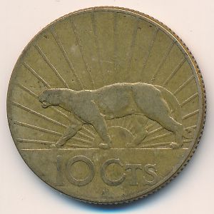 Uruguay, 10 centesimos, 1936