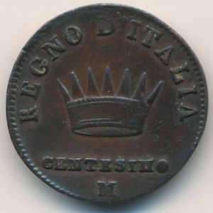 Italy, 1 centesimo, 1807–1813