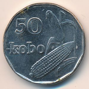 Nigeria, 50 kobo, 1993