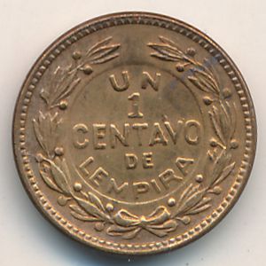 Honduras, 1 centavo, 1956–1957