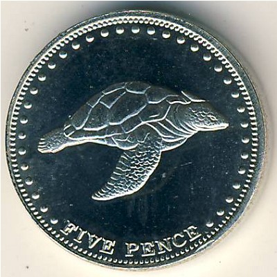 Tristan da Cunha, 5 pence, 2008