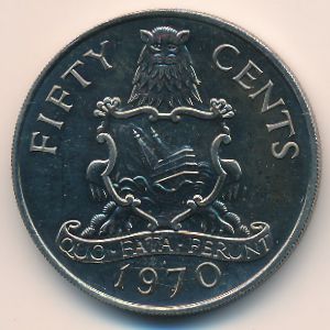 Bermuda Islands, 50 cents, 1970–1985