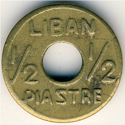 Lebanon, 1/2 piastre, 1941