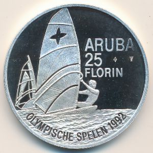 Aruba, 25 florin, 1992
