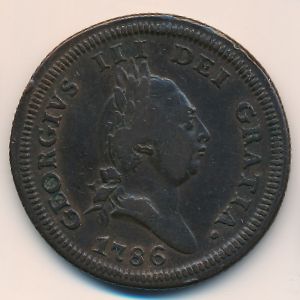 Остров Мэн, 1 пенни (1786 г.)