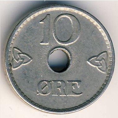 Norway, 10 ore, 1924–1951