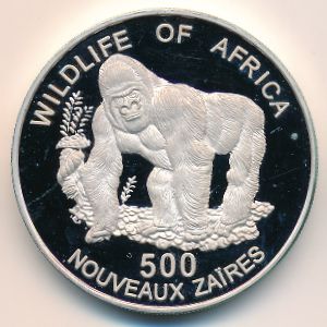 Zaire, 500 NOUVEAUX ZAIRES, 1996
