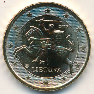 Lithuania, 10 euro cent, 2015–2017