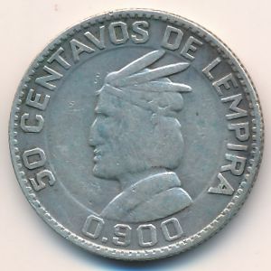 Гондурас, 50 сентаво (1931–1951 г.)