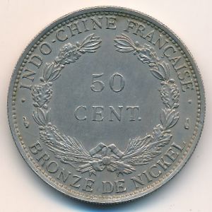 French Indo China, 50 cents, 1946