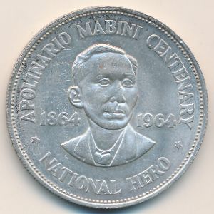 Филиппины, 1 песо (1964 г.)