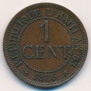 Haiti, 1 centime, 1886–1895