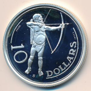 Namibia, 10 dollars, 1990