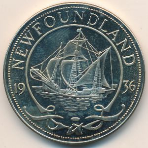 Newfoundland., 1 crown, 1936